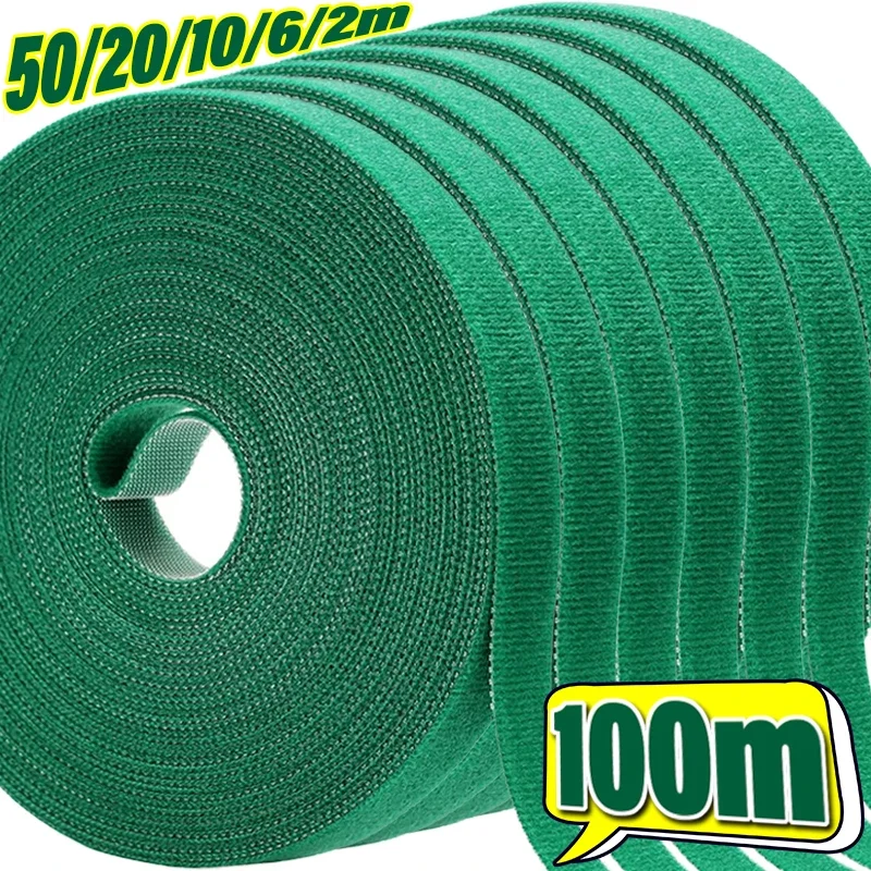 

Многоразовые нейлоновые стяжки для растений зелёного цвета