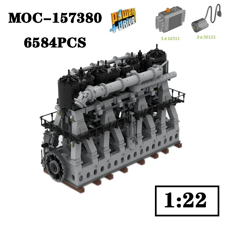 

MOC-157380 классический фильм 10294 возвратно-поступательный тройной расширительный паровой двигатель в сборе сращивающиеся строительные блоки 6584 игрушки DIY подарки