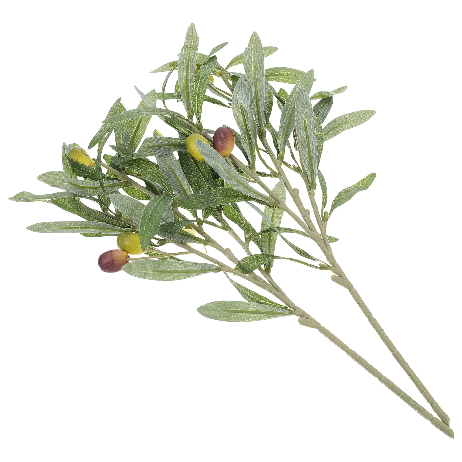 

Olive Fake Stem Leaves Leaf Branch Faux Artificial Flower Greenery Arrangement Stems Picks Olives Christmas Fruit Green Vase