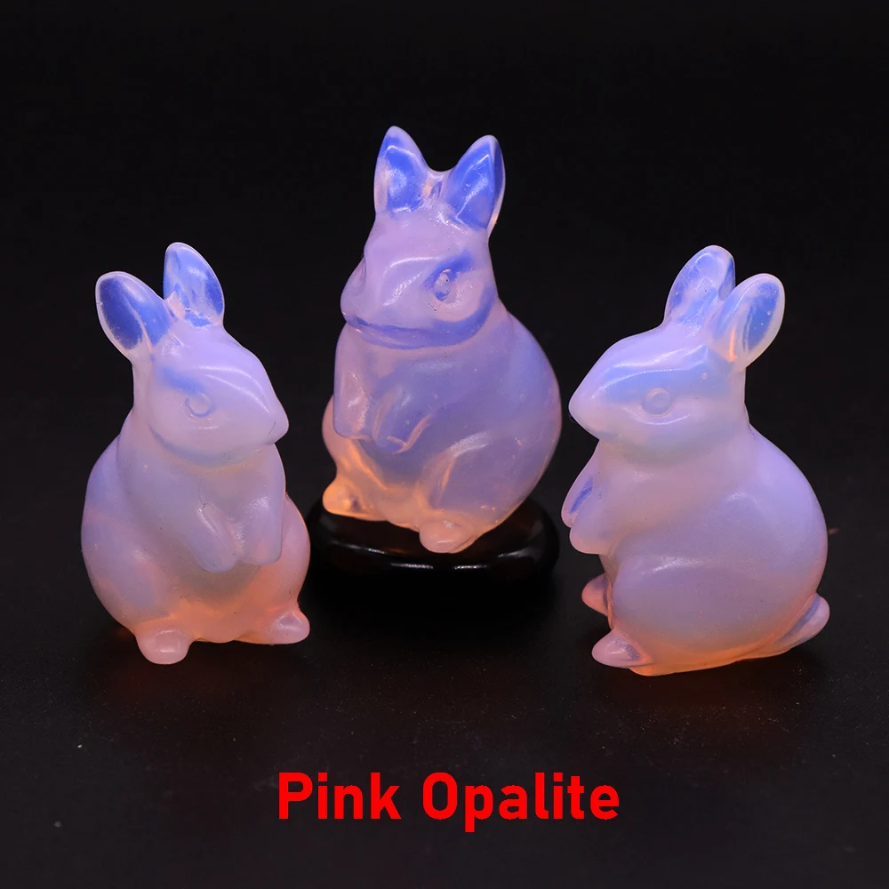 

Статуэтка кролика из розового кварца