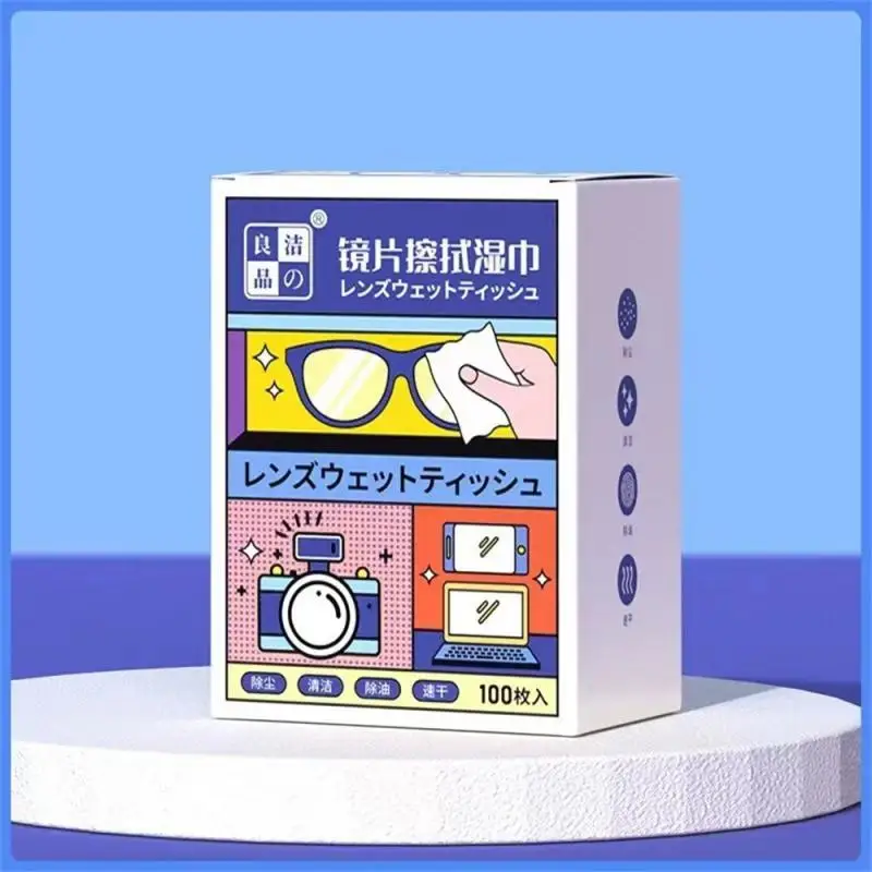 

Non-alcohol Wet Wipes Multipurpose Glasses Wipes 1box/ Disposable Cleaning Lens Wipes For Home Office School Portable Anti-fog