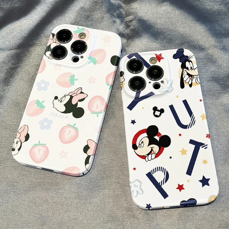 

Disney Mickey Minne Feilin Phone Case Hard Cover For iPhone 14 13 12 Mini 11 XS Pro Max X XR 8 7 6 Plus 5 SE 2020