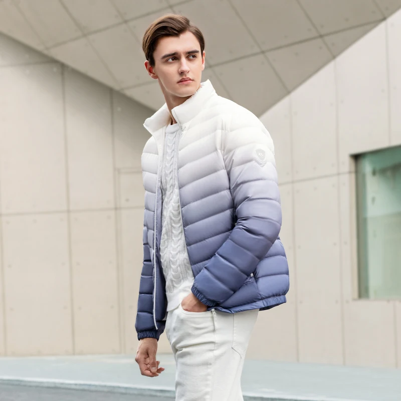 BOSIDENG зимняя пуховая куртка для мужчин с воротником-стойкой
