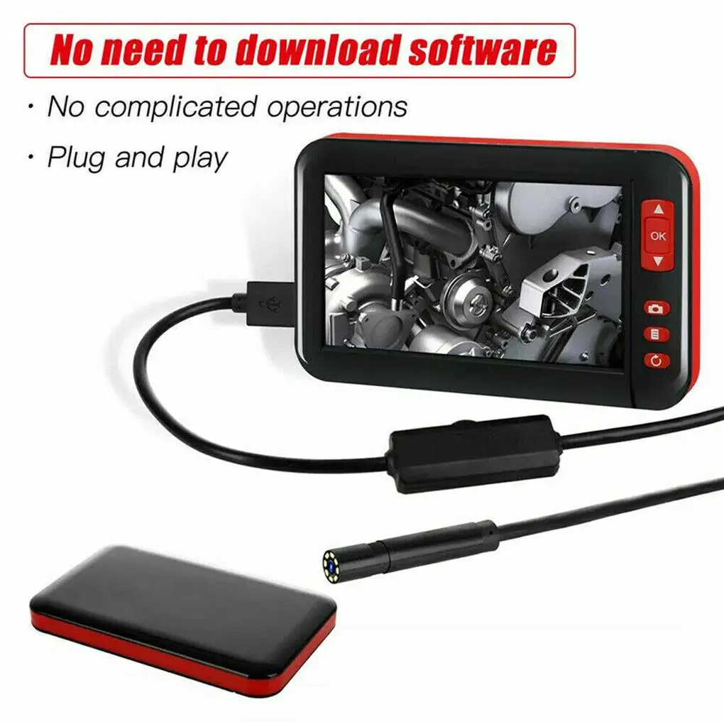 

Tube Scope Pipe Endoscope Inspection Cam Repair Tool Rechargeable