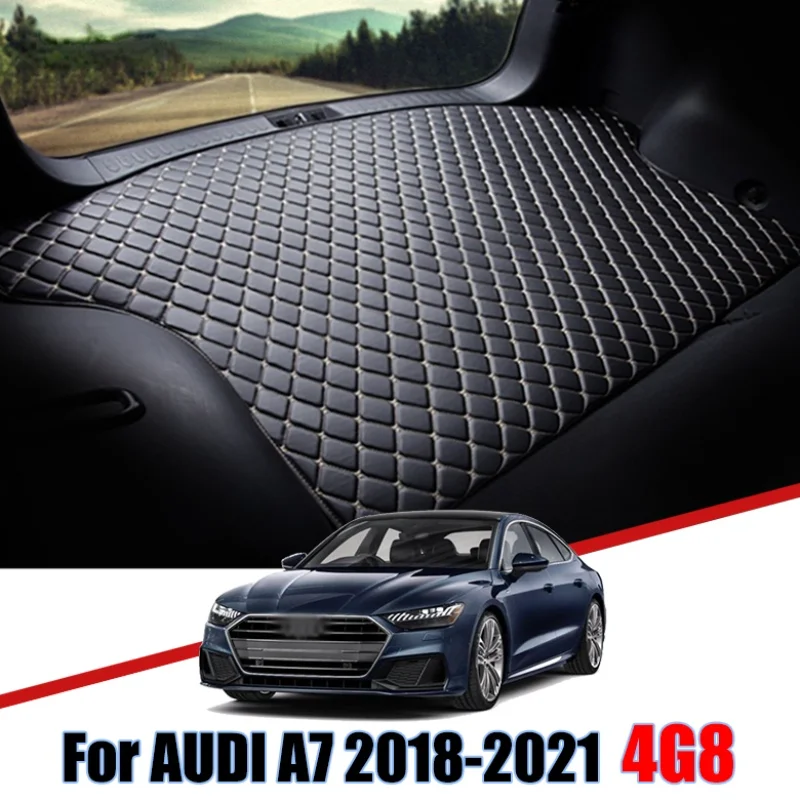 

Car Trunk Storage Pads Leather For Audi A7 4G8 2018 2019 2020 2021 Cargo Tray Rear Cover Waterproof Floor Mat Auto Accessories