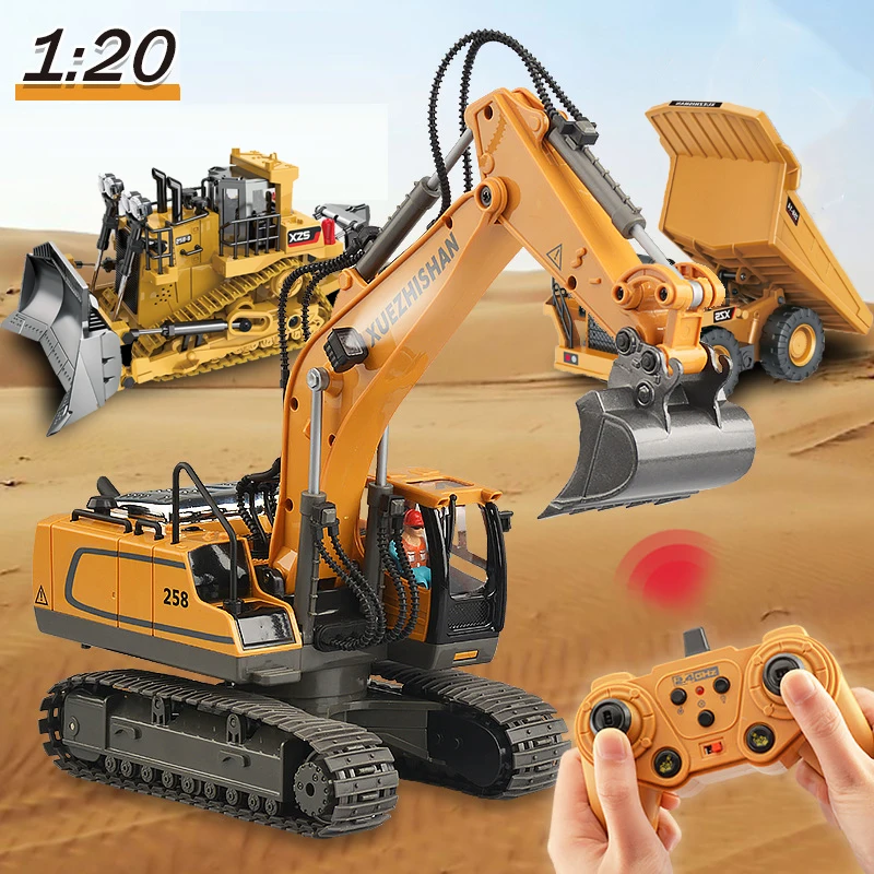 

Rc Excavator Forklift Electric Bulldozer Dump Truck 4WD Remote Control Cars Engineering Vehicle Kids Toy for Boys Children Gifts