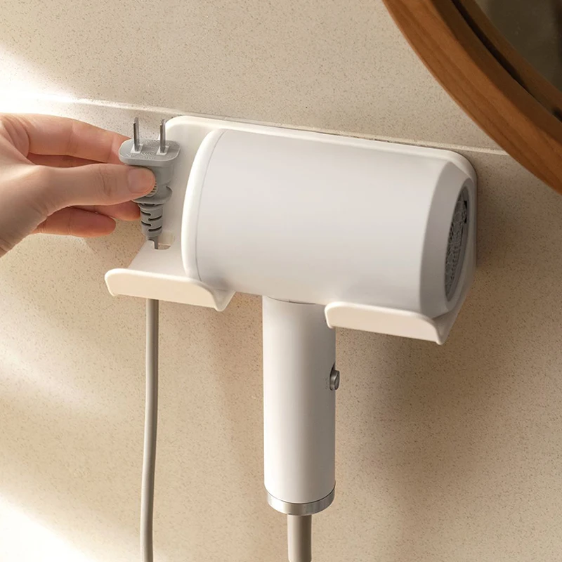 hair dryer holder wall mounted bathroom organizer hair dryer storage rack multifunction wall shelves for bathroom accessories free global shipping