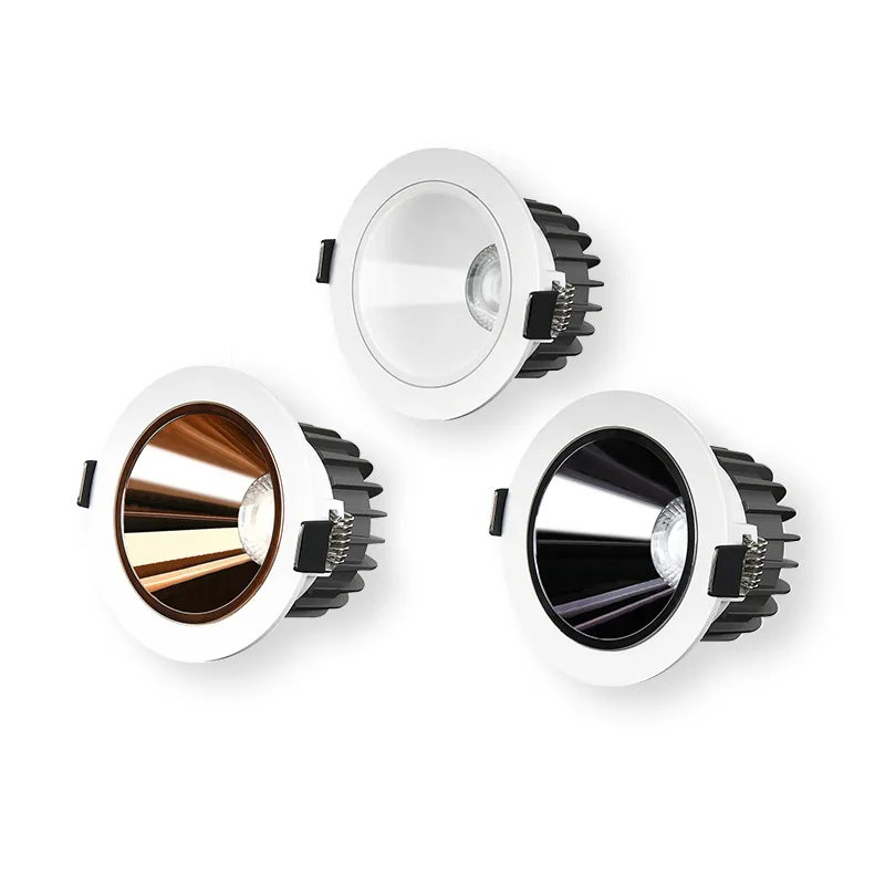 

Dimmable Recessed Anti Glare COB LED Downlights 9W 12W 15W 18W 20W 25W Ceiling Spot Lights Background Lamps Indoor Lighting