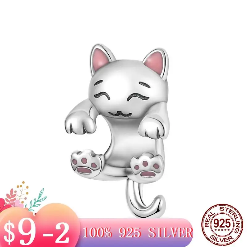 

Шарм-кошка женский из серебра 2022 пробы, с молоком