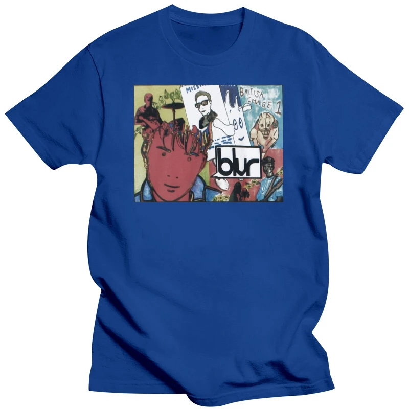 BLUR BRITPOP T Shirt Indie Rock Oas s Printed Music Band Graphic Tee Unisex Tops wholesale Tee custom Environtal printed Tshirt images - 6