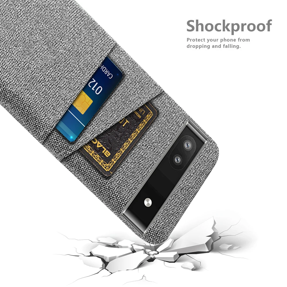 

For Google Pixel 6a Cover For Pixel 6a 6 A Coque Funda Capa For Google Pixel 6A Case Luxury Fabric Dual Card Phone Cover