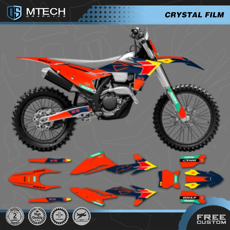 Фото DSMTECH Custom Team мотоциклетные графические наклейки, наборы наклеек для KTM EXC EXC-F XCW 2024 2025 2026 SX SXF 2023 2024 2025 007 №2