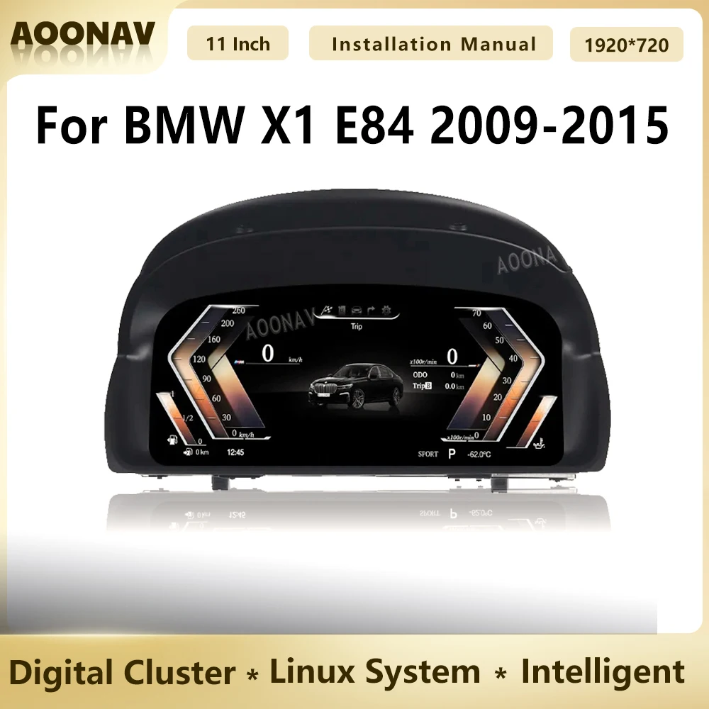 

Автомобильный цифровой кластер для BMW X1 E84 2009-2015 ЖК-приборной панели виртуальный кабина кристальная панель Спидометр дисплей Linux OS