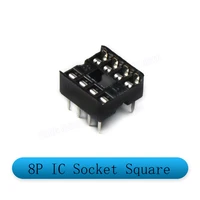 10 pcs 8p ic socket square hole integrated circuit connector pcb circuit board in line ic socket dip chip electronics