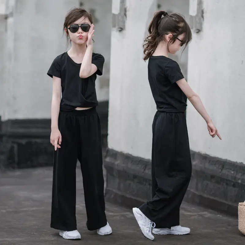 

Teen Girls Clothing Junior Clothing 10 12 13 Year Girls Outfits Girls Clothes Summer Girls Casual Cotton Solid Pullover 2Pcs Set