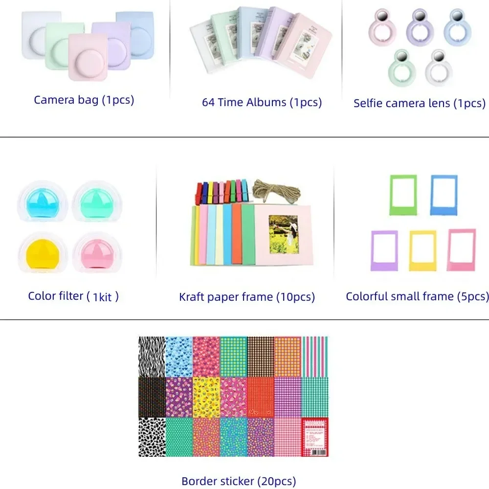 Аксессуары для мгновенной камеры Fujifilm Instax Mini 12 комплект 7 в 1 фотоальбом