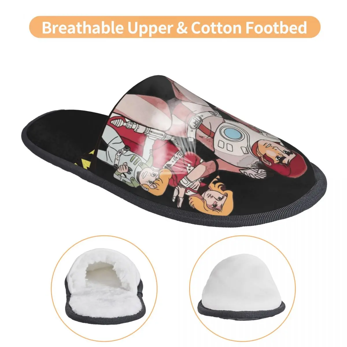Зимние домашние хлопковые тапочки Captain Flam Future Merch меховые сланцы для гостиной
