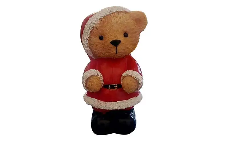 

Bear Christmas Tree hanging Decoration Resin Bear Figurines Statue Santa Claus Shape Figurine Toy for Landscape Home party Decor