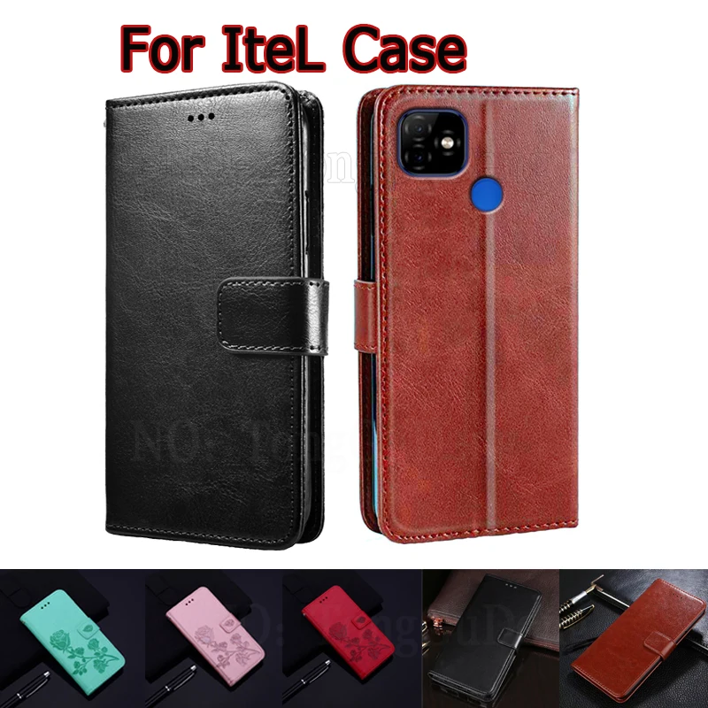 Кожаный чехол-книжка для Itel P36 S16 Pro Itel Vision 1 Pro Plus