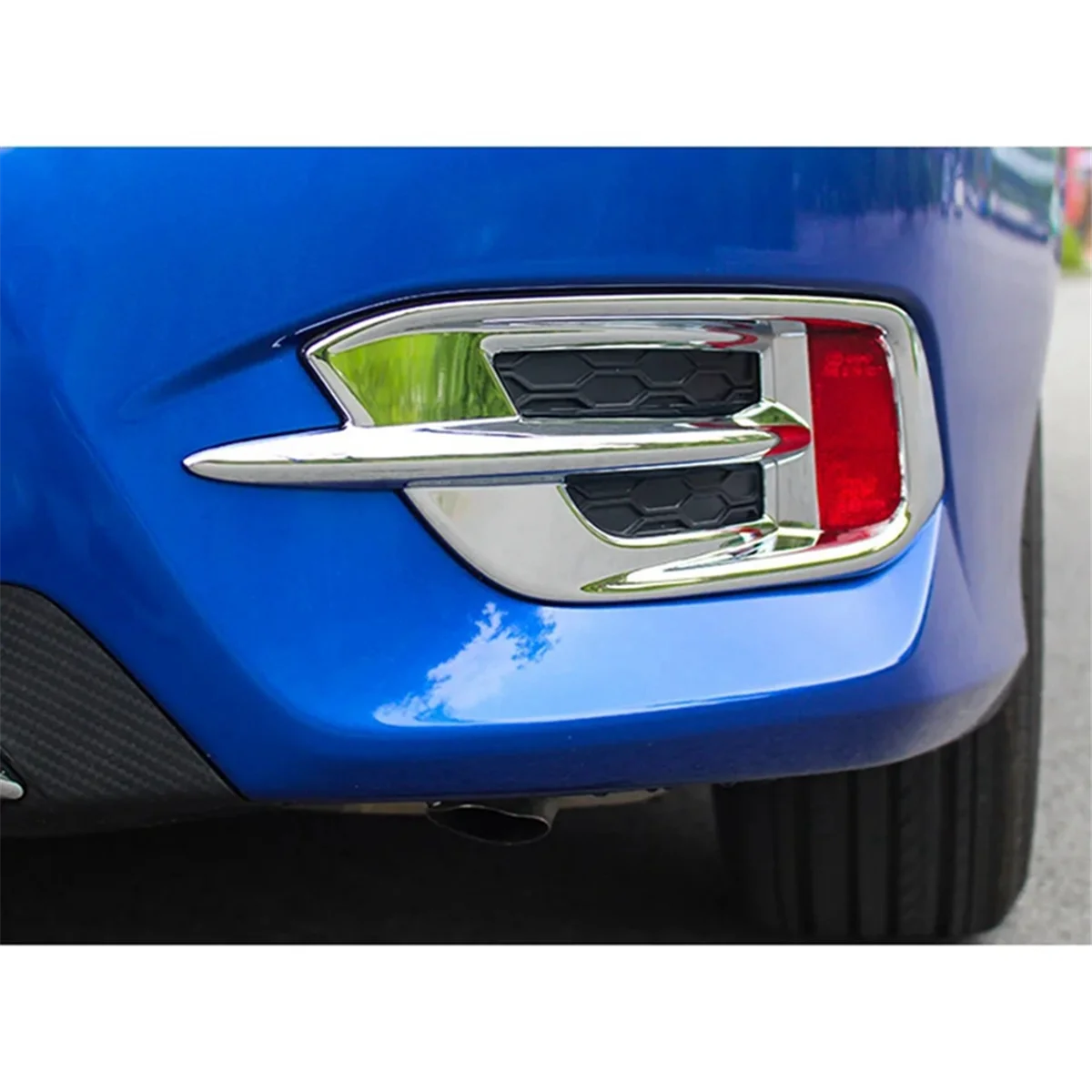 Хромированная накладка на заднюю противотуманную фару автомобиля для Honda Civic 10th