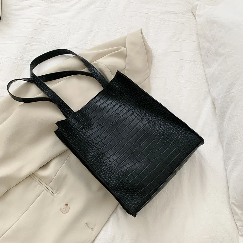 fashion women bags casual totes bag new alligator leather shoulder handbags wild ladys bag large capacity shopper totes free global shipping