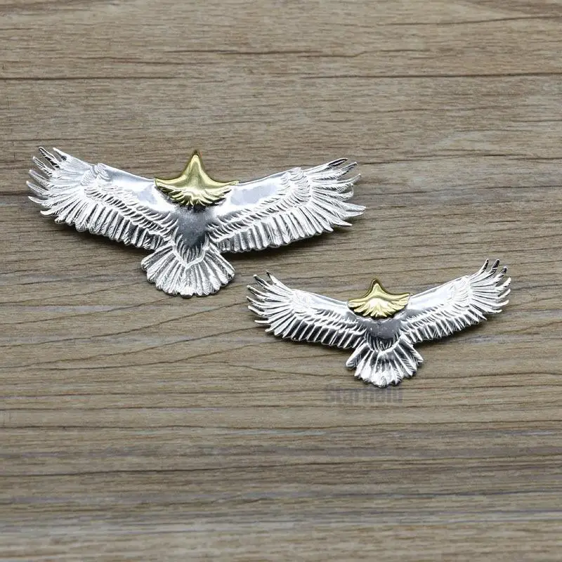 

Thai Silver Retro S925 Sterling Silver Handmade Turquoise Feather Necklace Pendant Eagle