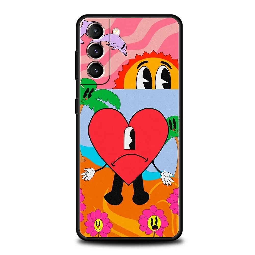 Phone Case For Samsung Galaxy S24 S23 Ultra S22 S21 S20 FE 5G S10 S10E S9 Plus S8 Soft Black Cover Un Verano Sin Ti Bad Bunny