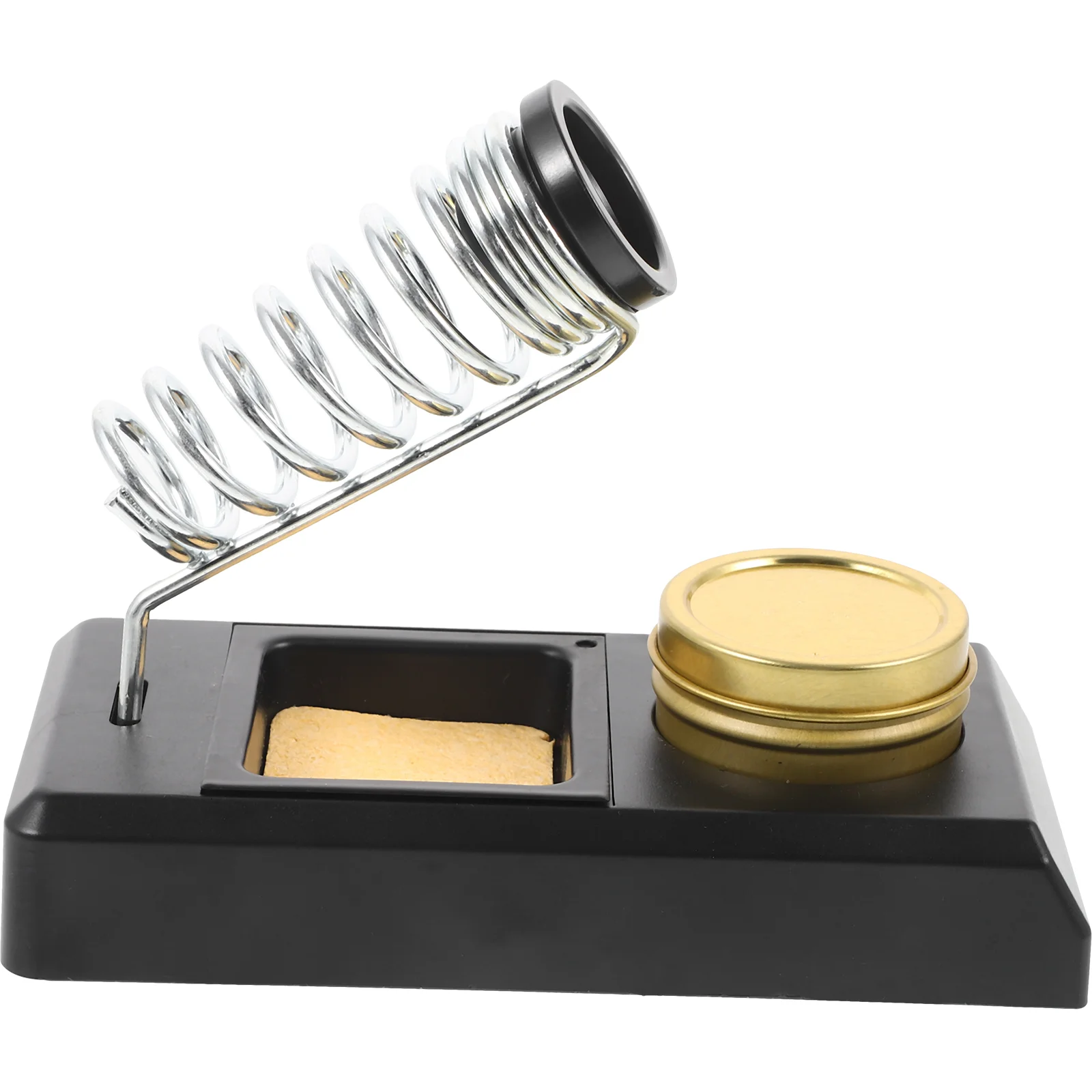 

Soldering Iron Stand Portable Solder Holder with Coil Tip Cleaner Kit Soldering Accessories