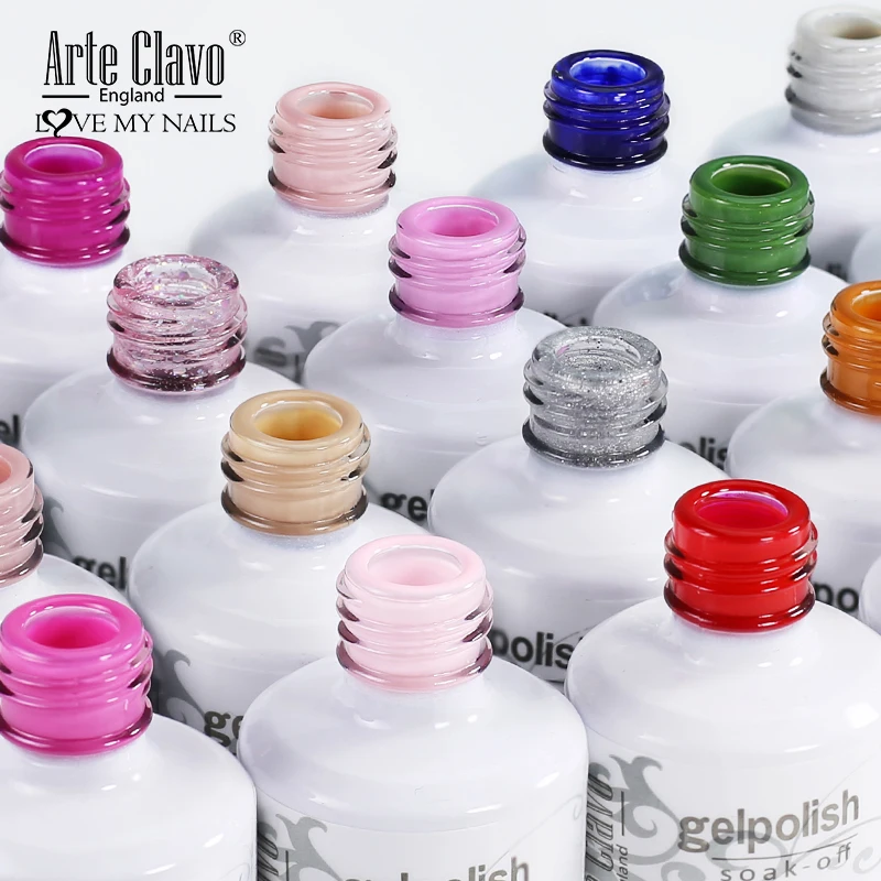 Arte Clavo Fashion Gel Nail Polish Semi Permanent Sequins Flakes Shiny Glossy UV LED Nails Art Design Gels Varnish Lacquer 15ml