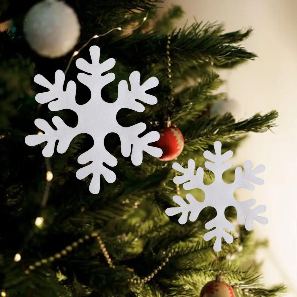 Декоративные белые пенопластовые снежинки 6 шт