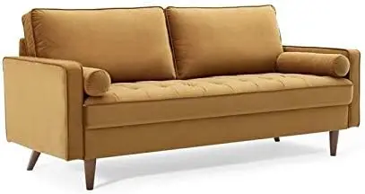 

Performance Velvet Upholstered Tufted Sofa, Dusty Rose