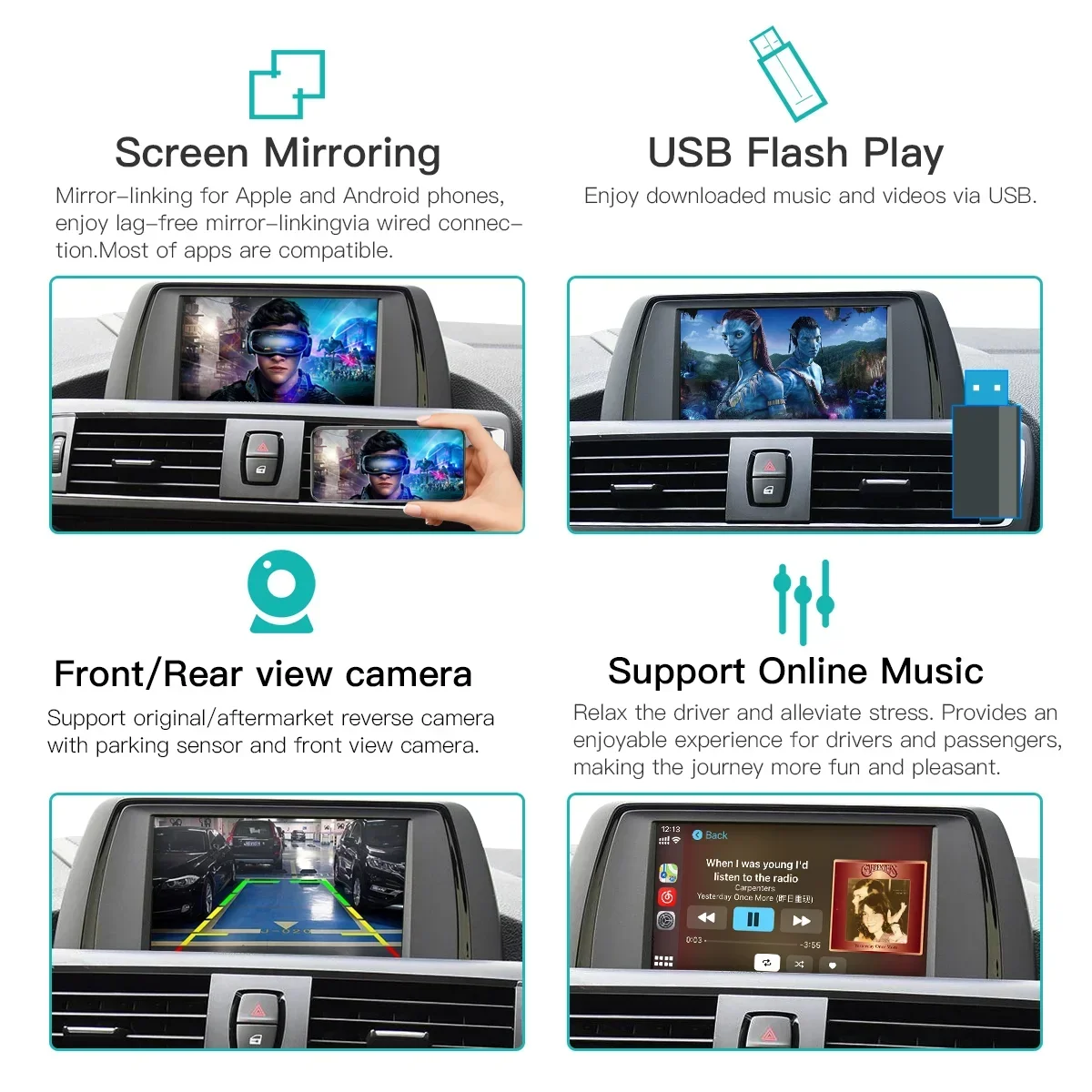 Фото Беспроводной CarPlay для BMW NBT/CIC/EVO/CCC 1 2 3 4 5 7 серии E70 F10 X1 X3 F25 F26 F48 MINI X4 X5 X6 F56 F15 Android Auto декодер №2