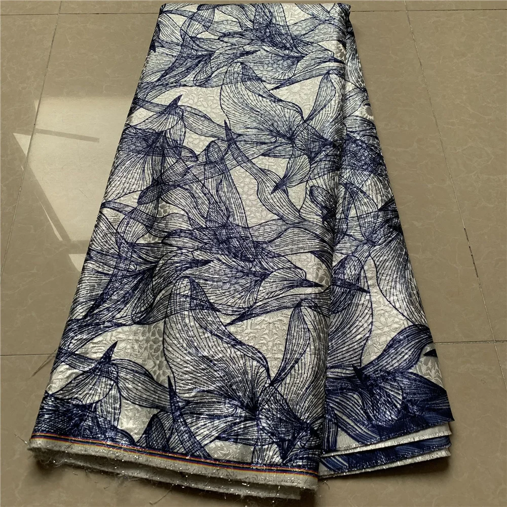 

African Lace Fabrics 2022 For Women Brocade Tulle Pattern Jacquard Fashion Design Lace Fabric For Sewing Wedding Dress 5 Yards