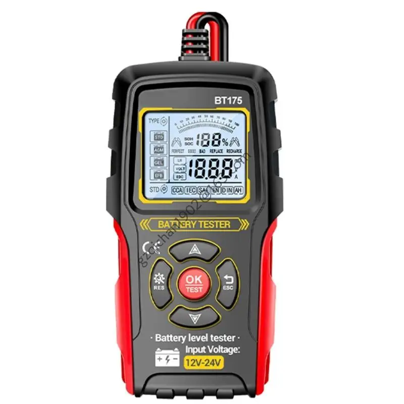 

Тестер измерения автомобильного аккумулятора с цифровым дисплеем и голосовым наведениями для внутреннего сопротивления напряжению и анализа жизни