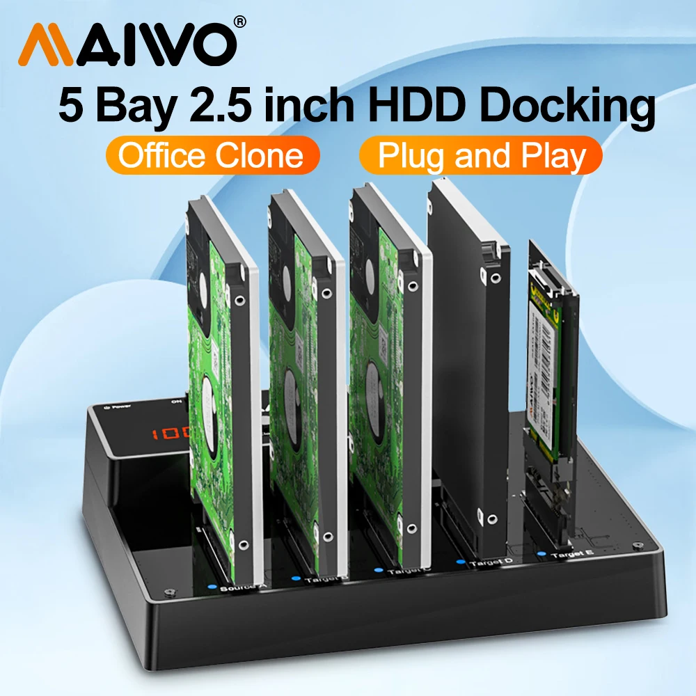 Док-станция для жестких дисков MAIWO 2 5 дюйма SATA Usb 3 0