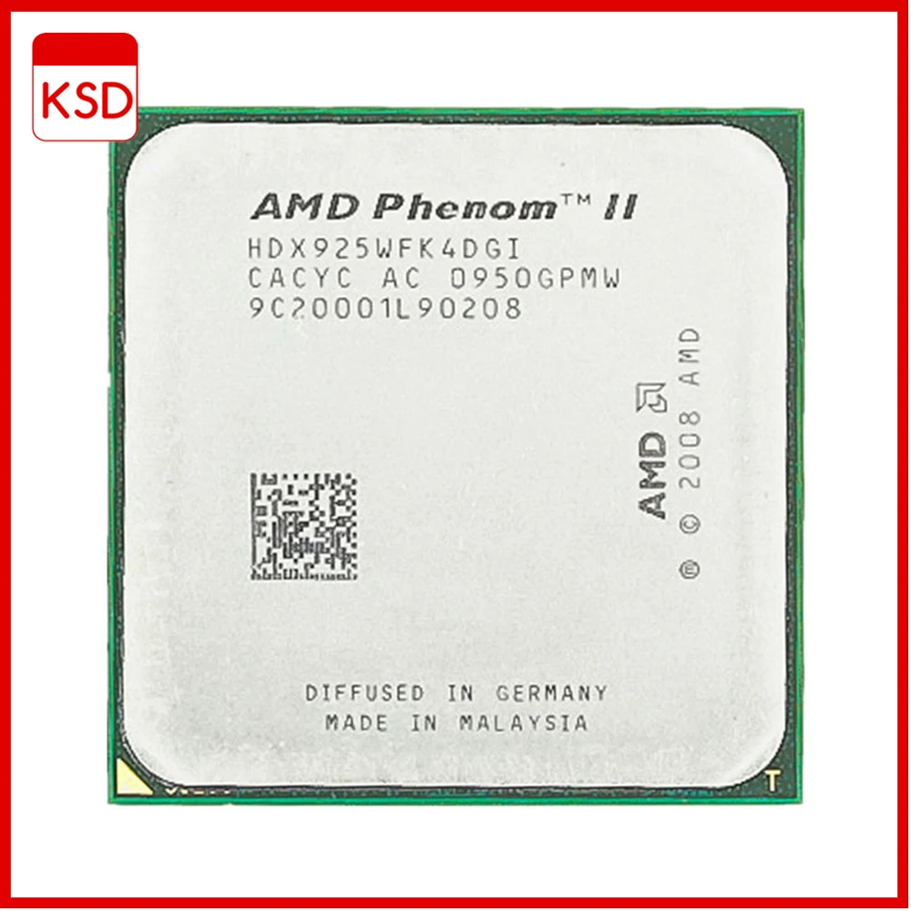 

AMD Phenom II X4 925 95W 2.8 GHz Quad-Core CPU Processor HDX925WFK4DGI/HDX925WFK4DGM Socket AM3