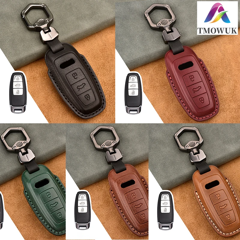 

Кожаный чехол для автомобильного ключа для Audi A1 A2 A3 A6L A8L A7 A4L A5 Q5L Q1 Q3 Q5 Q7, чехлы для ключей для автомобильных аксессуаров, кольцо