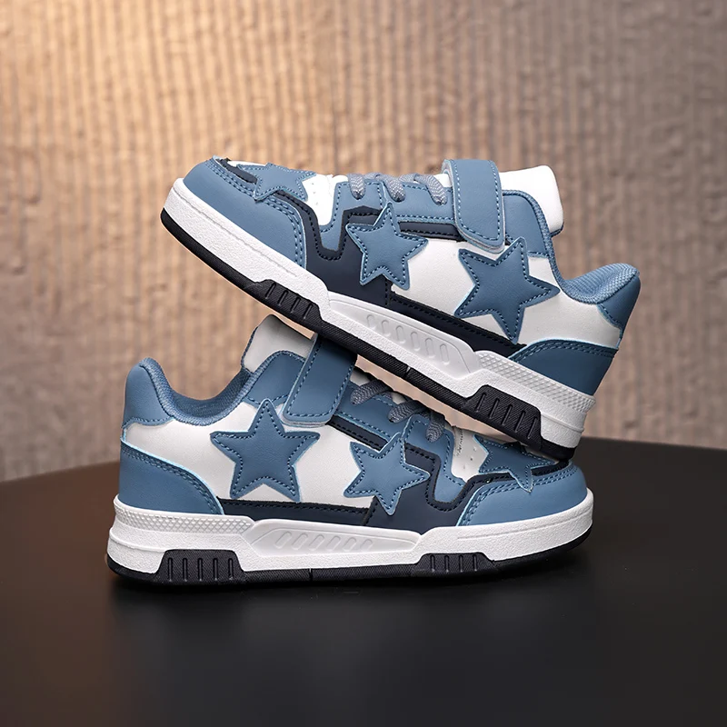 Кроссовки из ПУ кожи для мальчиков и девочек Повседневная Удобная прогулочная