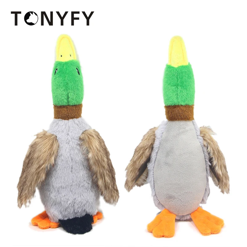 

Cute Plush Duck Sound Dog Chew Toy Squeaky Animal Shape Toy Puppy Cotton Rope Molar Cleaning Teeth Interactive Training Pet Toys