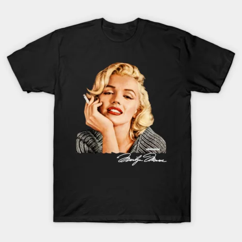 

Vintage Marilyn Monroe Chicago Smoker Shirt Cotto Black Men S-3XL DD653