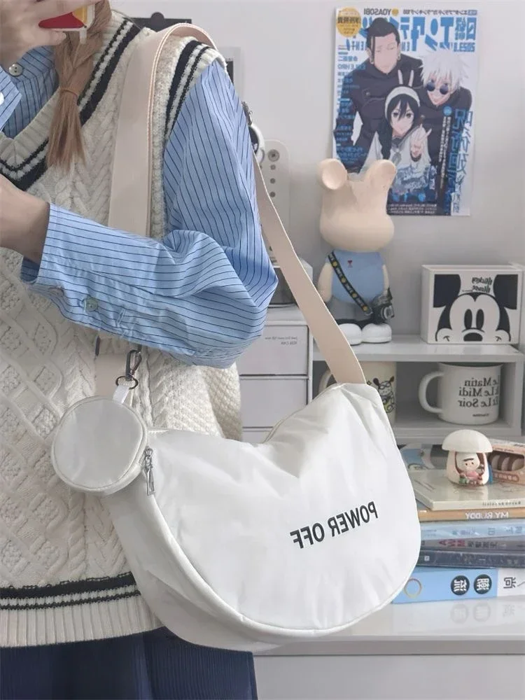 Сумки через плечо для женщин с буквенным принтом и кошельками монет корейская