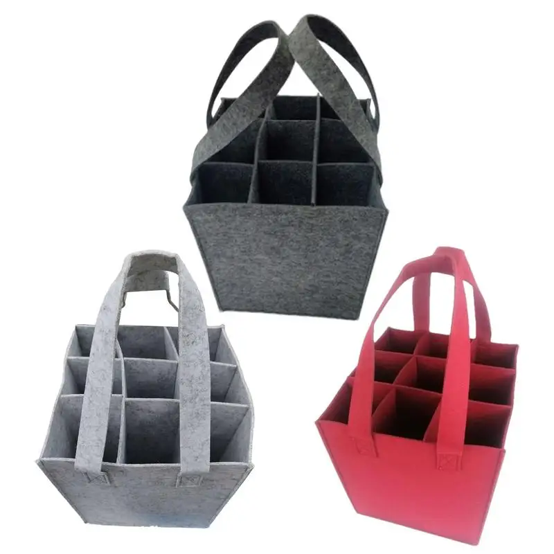 Сумка-тоут для винных бутылок войлочный герметичный мешок путешествий 9 Бутылок