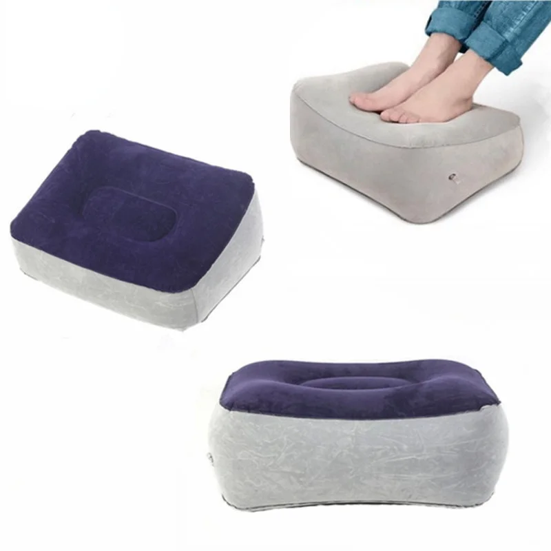 

Useful Inflatable Portable Travel Footrest Pillow Plane Train Kids Bed Foot Rest Pad PVC for Travel Massage Car