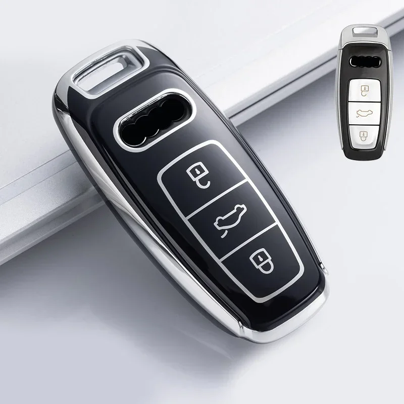 

Чехол для автомобильного ключа, чехол для Audi Q2 Q3 Q5 Q7 Q8 SQ5 TT RS3 RS6 A1 A3 8P A4 A5 A6 C7 A7 S3 S7 S8 R8, аксессуары для автомобильных ключей