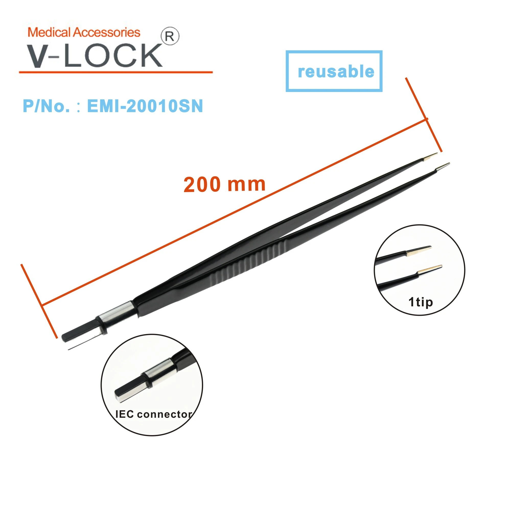 2023 V-LOCK антипригарный 130 мм 160 200 220 коагуляционный биполярный пинцет прямой