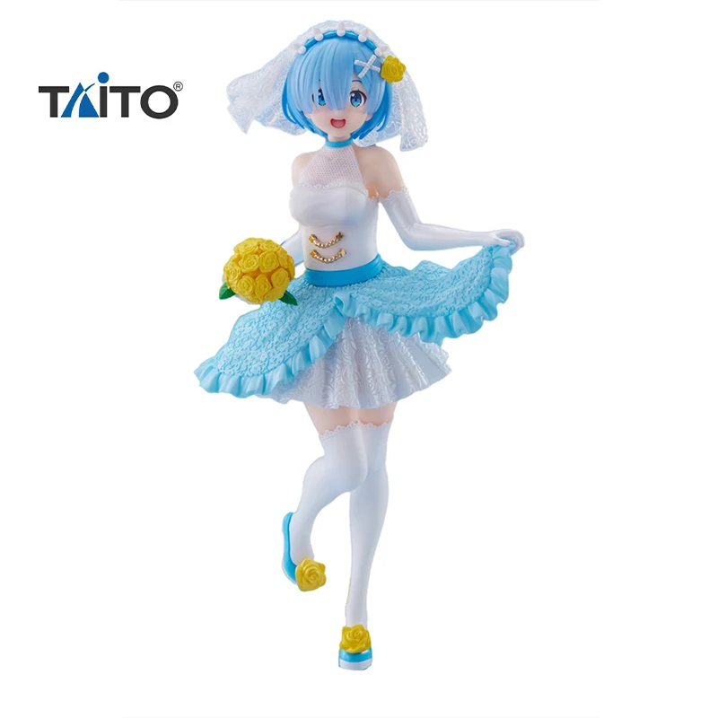 

In Stock Original Anime Figure 18Cm Taito Re: Life In A Different World From Zero Rem Scenery Model Toys Collect Decoration