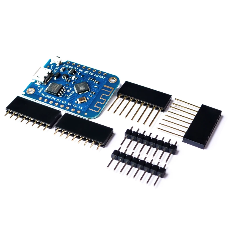 WeMos D1 Mini Pro V3.0 NodeMcu 4MB Bytes Lua WIFI Internet Of Things Development Board Based ESP8266 CH340G Nodemcu V2 With Pins - купить по