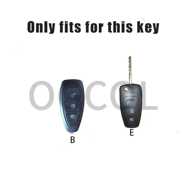 Кожаный чехол для дистанционного ключа автомобиля Ford Fiesta Focus 3 4 ST Mondeo Ecosport Kuga Ranger