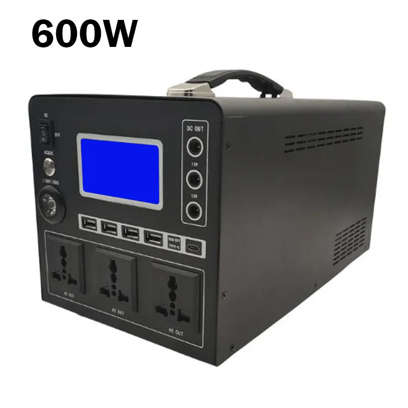 

Ternary lithium battery 600W Portable Power Station Solar Generator Volt AC Energy Storage Supply Outdoor Camping