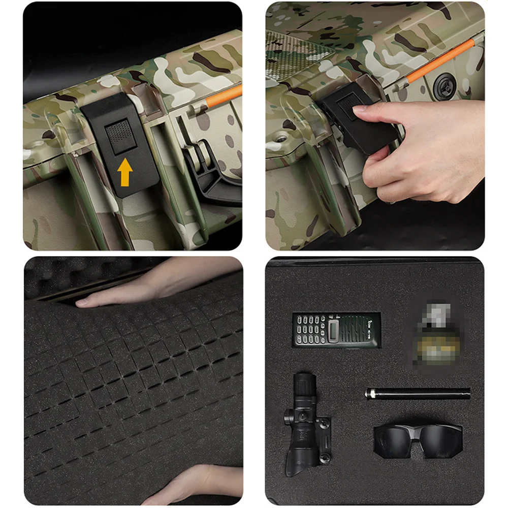 Storm Safety Case Rifle Shotgun Waterproof Shockproof Dust-proof Multi EDC Layer Sponges In-line Wheels Locking Foam Tool Box enlarge